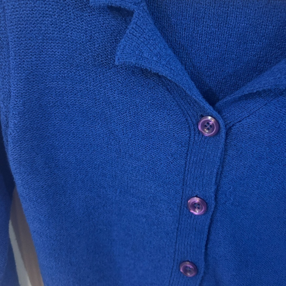 Vintage Club Moanco cobalt blue cardigan 90s y2k "baby" style * read description - Picture 6 of 6